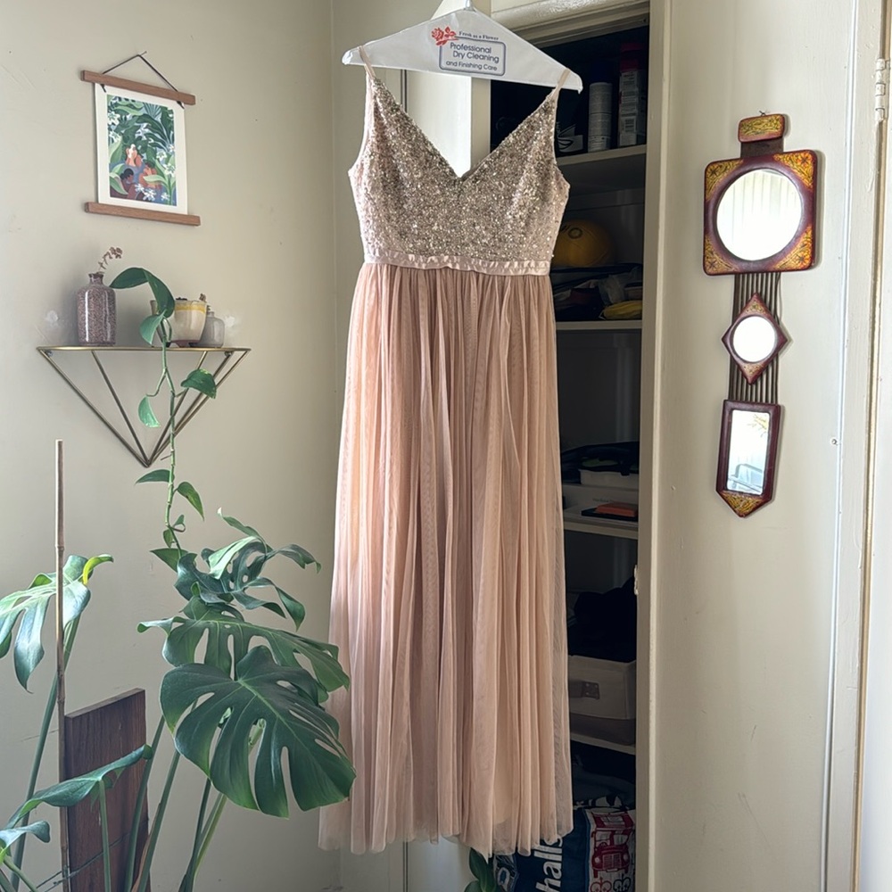 BHLDN Sequined Bridesmaid Dress